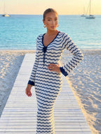 Robe Maxi Sandra en Maille Crochet – Élégance Estivale